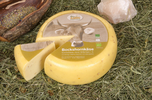 Bockshornkäse Bio-Schnittkäse aus Allgäuer Bio-Heumilch mit Bockshornkleesamen