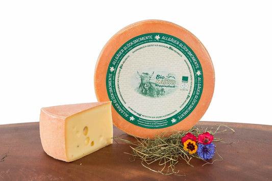 Allgäuer Glücksmomente d’ Milde Bio-Hartkäse aus Allgäuer Bio-Heumilch mit mildem Aroma