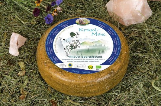 Kraxl-Max Bio-Schnittkäse aus Allgäuer Bio-Heumilch mit Schabzigerklee