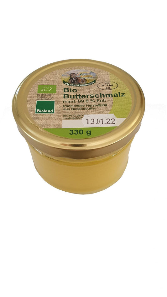 Bio-Butterschmalz 330g von Wiggensbach mit rundem buttrigem Geschmack